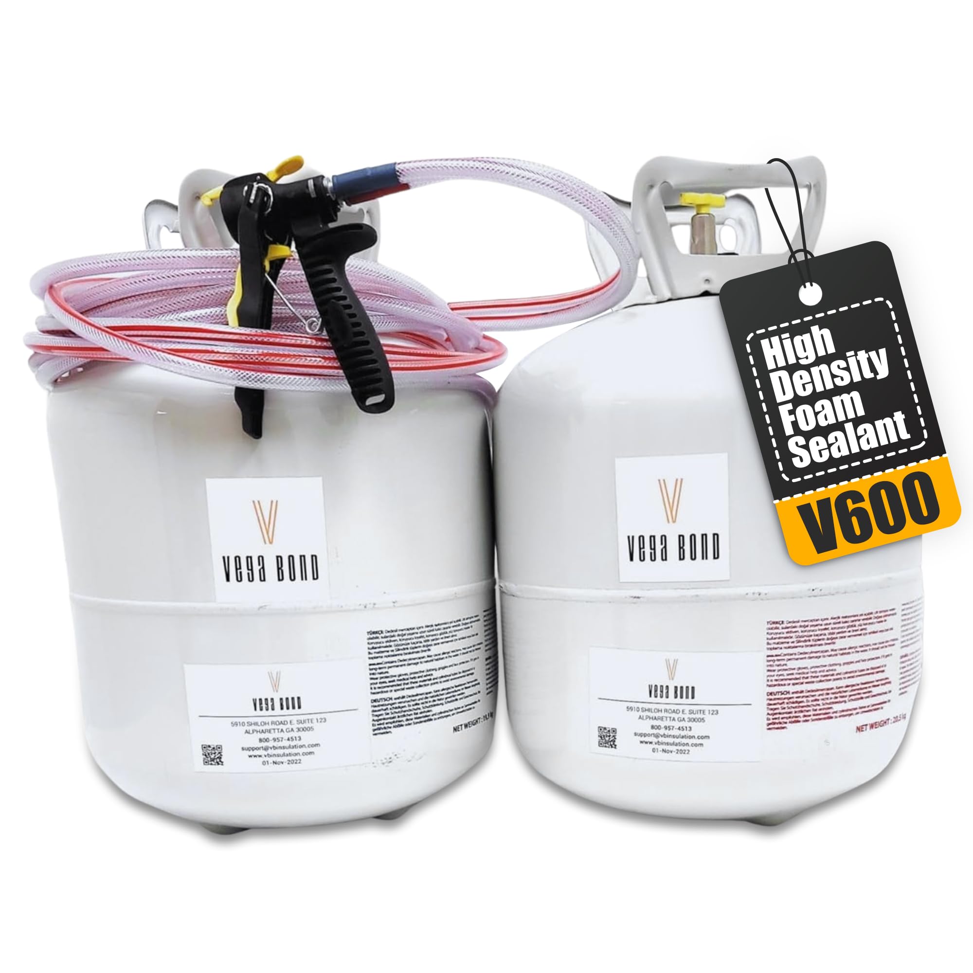 Vega Bond Spray Foam Insulation Kit V600 – Closed Cell Spray Foams